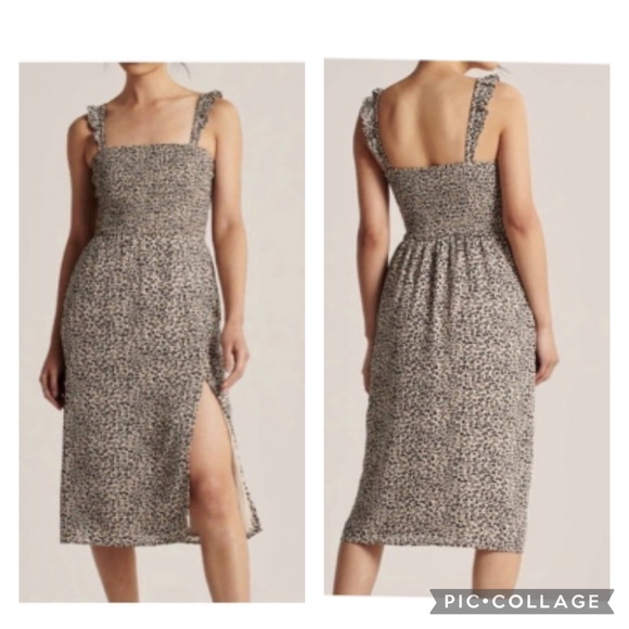 Abercrombie & Fitch Dresses & Skirts - Abercrombie & Fitch Leopard Smocked Dress